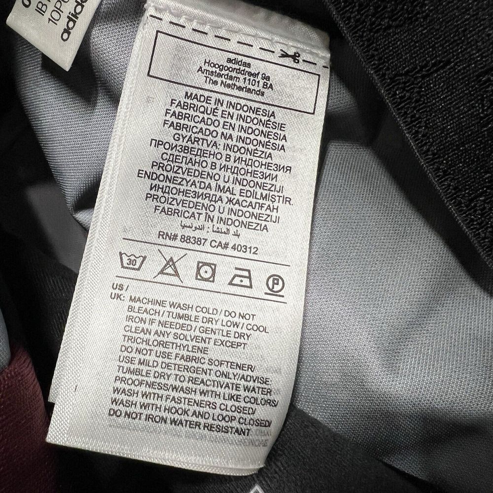 adidas Burgundy Ski Bib Pants with Black Straps - Picture 8 of 15